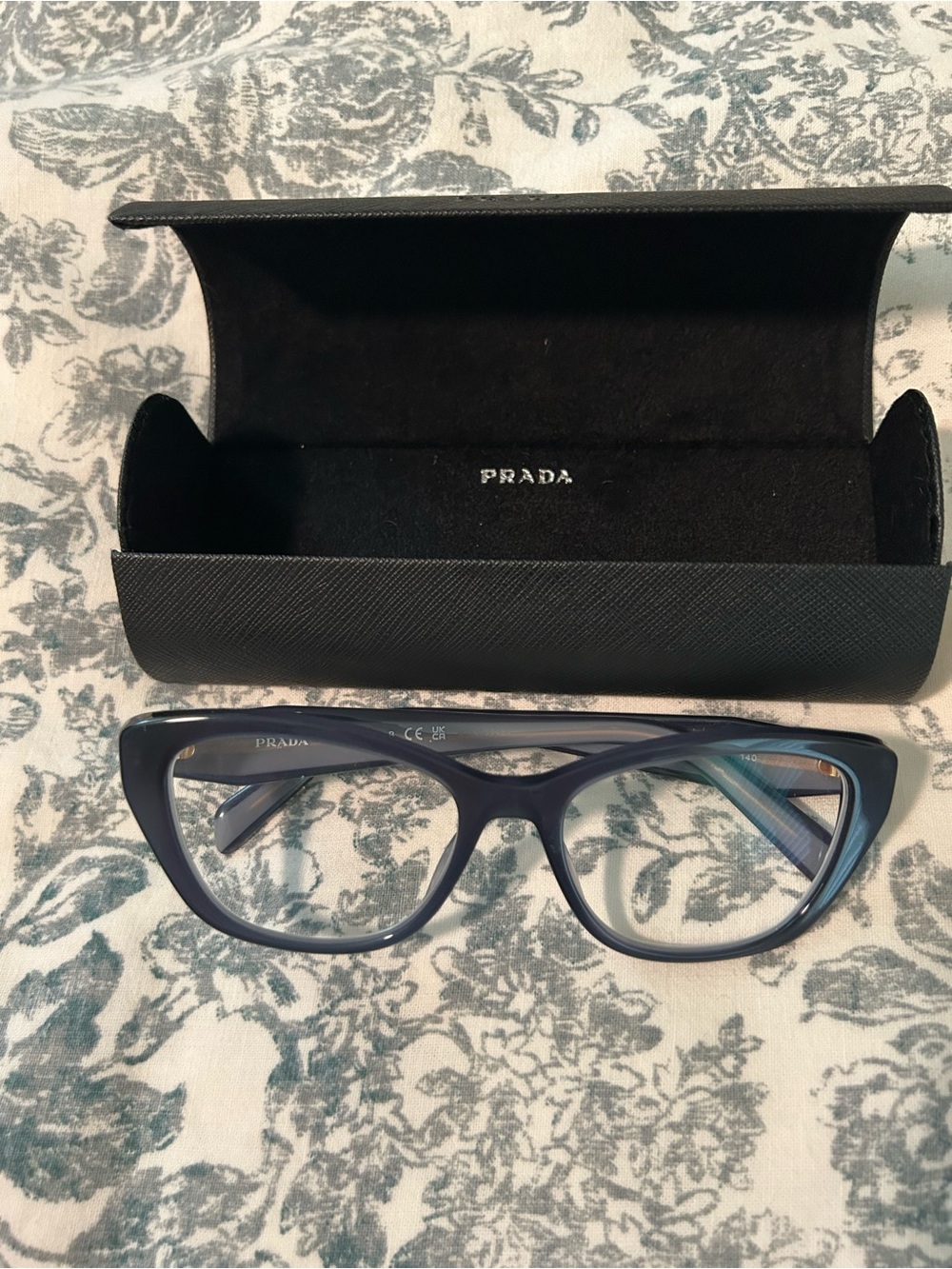 Prada Navy Blue Cat-Eye Women's Glasses - Picture 1 of 8